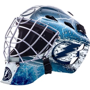 image:imageFranklin Sports Team Licensed NHL Hockey Goalie Face Mask  Goalie Mask for Kids Street Hockey  Youth NHL Team Street Hockey MasksTampa Bay Lightning