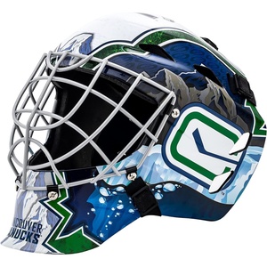 image:imageFranklin Sports Team Licensed NHL Hockey Goalie Face Mask  Goalie Mask for Kids Street Hockey  Youth NHL Team Street Hockey MasksVancouver Canucks
