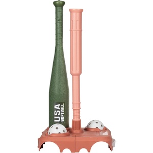 image:imageFranklin Sports USASB Kids Baseball Batting Tee Set  Jumbo Plastic Baseball Bat Ball  Tee  Adjustable  Portable Tee for Youth  Toddlers  Fold Away Tee