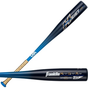 image:imageFranklin Sports Youth Baseball Bat  Heist Kids Baseball Bats for Ages 812  2 58 Inch Big Barrel Kids Metal Bat  Youth Drop 9  10 Aluminum Bats  USA Baseball  26 to 30 BatsRoyal