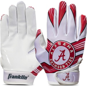image:imageFranklin Sports Youth NCAA Football Receiver Gloves  Receiver Gloves for Kids  NCAA Team Logos and Silicone Palm  Youth Pair  Great for Games amp CostumesAlabama Crimson Tide