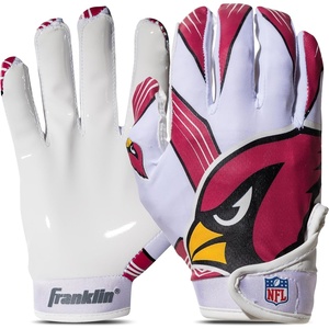 image:imageFranklin Sports Youth NFL Football Receiver Gloves  Kids Football Gloves Pair  NFL Team Logos and Silicone PalmArizona Cardinals