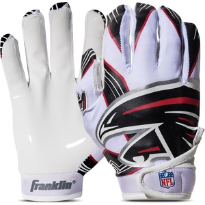 image:imageFranklin Sports Youth NFL Football Receiver Gloves  Kids Football Gloves Pair  NFL Team Logos and Silicone PalmAtlanta Falcons