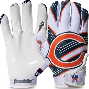 image:imageFranklin Sports Youth NFL Football Receiver Gloves  Kids Football Gloves Pair  NFL Team Logos and Silicone PalmChicago Bears