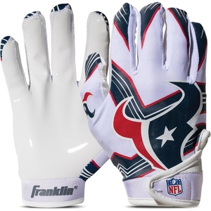 image:imageFranklin Sports Youth NFL Football Receiver Gloves  Kids Football Gloves Pair  NFL Team Logos and Silicone PalmHouston Texans