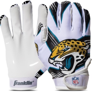 image:imageFranklin Sports Youth NFL Football Receiver Gloves  Kids Football Gloves Pair  NFL Team Logos and Silicone PalmJacksonville Jaguars