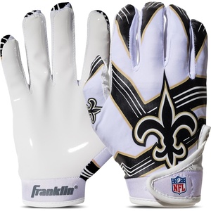 image:imageFranklin Sports Youth NFL Football Receiver Gloves  Kids Football Gloves Pair  NFL Team Logos and Silicone PalmNew Orleans Saints