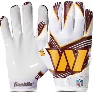image:imageFranklin Sports Youth NFL Football Receiver Gloves  Kids Football Gloves Pair  NFL Team Logos and Silicone PalmWashington Commanders