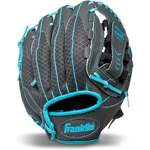 image:imageFranklin Sports Youth Teeball Gloves  Shok Sorb Kids Baseball  Teeball Mitt  Boys  Girls Fielder Gloves  105 InchGraphiteBlue