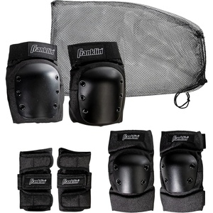 image:imageFranklin Sports YouthAdult Knee Pads Elbow Pads Wrist Guards 3 in 1 Protective Set for Skate Protective  Skateboard  BikingAdult