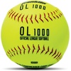image:imageFranklin Sports 12 Fastpitch Softballs  12 Pack Official Size and Weight Durable Construction Optic Yellow Cover Flat Seams Synthetic Cover