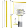 image:imageFranklin Sports Badminton Net Sets  Outdoor Backyard  Beach Badminton Net  Equipment Set  4 Rackets  2 Birdies  Portable Net Included  Adults  Kids SetFamily