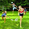 image:imageFranklin Sports Badminton Net Sets  Outdoor Backyard  Beach Badminton Net  Equipment Set  4 Rackets  2 Birdies  Portable Net Included  Adults  Kids SetStarter