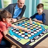 image:imageFranklin Sports Checkers and Four in A Row Mat Game  Addictive Family Fun  Soft Play Mat for Kids of All Ages  Comes with 42 Plastic Pucks