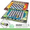 image:imageFranklin Sports Checkers and Four in A Row Mat Game  Addictive Family Fun  Soft Play Mat for Kids of All Ages  Comes with 42 Plastic Pucks