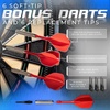 image:imageFranklin Sports Electronic Dart Board Sets  Soft Tip Electric Dartboard with Digital Scoreboard  6 Darts IncludedDartboard w Cabinet