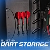 image:imageFranklin Sports Electronic Dart Board Sets  Soft Tip Electric Dartboard with Digital Scoreboard  6 Darts IncludedDartboard w Cabinet