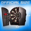 image:imageFranklin Sports Electronic Dart Board Sets  Soft Tip Electric Dartboard with Digital Scoreboard  6 Darts IncludedDartboard w Cabinet