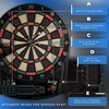 image:imageFranklin Sports Electronic Dart Board Sets  Soft Tip Electric Dartboard with Digital Scoreboard  6 Darts IncludedTournament Electronic Dartboard  177 Games