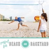 image:imageFranklin Sports Fun 5 Combo Outdoor Game Set  Backyard Beach  Camping Games for Kids  Badminton Volleyball Flip Toss Flying Disc  Horseshoes or Ring TossBlue Combo Set