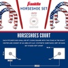 image:imageFranklin Sports Horseshoes Sets  Game Sets for Adults  Kids  Includes 4 Horseshoes and 2 Ground StakesAmerican