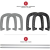 image:imageFranklin Sports Horseshoes Sets  Game Sets for Adults  Kids  Includes 4 Horseshoes and 2 Ground StakesProfessional