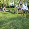 image:imageFranklin Sports Horseshoes Sets  Game Sets for Adults  Kids  Includes 4 Horseshoes and 2 Ground StakesStarter