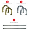 image:imageFranklin Sports Horseshoes Sets  Game Sets for Adults  Kids  Includes 4 Horseshoes and 2 Ground StakesStarter