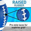 image:imageFranklin Sports Kids Junior GripRite Youth Junior Size Rubber Footballs  Peewee Kids Durable Outdoor Footballs  Single amp Bulk Packs AvailableBlueWhite