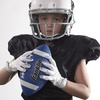 image:imageFranklin Sports Kids Junior GripRite Youth Junior Size Rubber Footballs  Peewee Kids Durable Outdoor Footballs  Single amp Bulk Packs AvailableBlueWhite