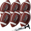 image:imageFranklin Sports Kids Junior GripRite Youth Junior Size Rubber Footballs  Peewee Kids Durable Outdoor Footballs  Single amp Bulk Packs AvailableBrownWhite