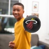 image:imageFranklin Sports Kids NBA Mini Foam Basketball  55 Inch Soft Toy Basketball for Indoor or Mini Over the Door HoopsMiami Heat