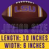 image:imageFranklin Sports Kids NCAA Youth Football  Official College Team Football with Team Logos  Junior SizeLSU Tigers