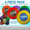 image:imageFranklin Sports Kids Playground Balls  Rubber Kickballs  Playground Balls For Kids  Great for Dodgeball Kickball 4 Square  Schoolyard Games  85 Diameter6 Balls  Assorted Colors with Carry Bag