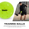 image:imageFranklin Sports Max Grit Textured Pickleballs  Indoor  Outdoor Extra Grip Training Pickleballs for Instant Spin  Control  3 Pack  Yellow