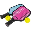 image:imageFranklin Sports Mini Pickleball Game Set  Tabletop Pickleball Paddle  Ball Indoor Game for Adults  Kids  Includes 2 9 Inch Paddles  2 165 Inch Mini Pickleballs  Blue  Pink