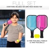 image:imageFranklin Sports Mini Pickleball Game Set  Tabletop Pickleball Paddle  Ball Indoor Game for Adults  Kids  Includes 2 9 Inch Paddles  2 165 Inch Mini Pickleballs  Blue  Pink