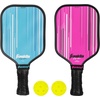 image:imageFranklin Sports Mini Pickleball Game Set  Tabletop Pickleball Paddle  Ball Indoor Game for Adults  Kids  Includes 2 9 Inch Paddles  2 165 Inch Mini Pickleballs  Blue  Pink