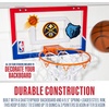 image:imageFranklin Sports NBA Over the Door Mini Basketball Hoop  Kids Custom NBA Team Indoor Mini Hoop with All 30 Team Stickers  Fan Shop Basket for Bedroom  Office