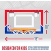 image:imageFranklin Sports NBA Over the Door Mini Basketball Hoop  Kids Custom NBA Team Indoor Mini Hoop with All 30 Team Stickers  Fan Shop Basket for Bedroom  Office