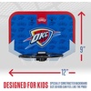 image:imageFranklin Sports NBA Team Over The Door Basketball Hoop  Kids Indoor Mini Basketball Hoop with Basketball  NBA Fan Shop Mini Hoop for Bedroom amp OfficeOklahoma City Thunder