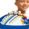 image:imageFranklin Sports NCAA Football  Youth Mini Football  85 SPACELACE Easy Grip Texture  Perfect for KidsKansas Jayhawks