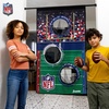 image:imageFranklin Sports NFL Mini Football Toss Target Game  NFL Door Jam Football Over the Door Target  4 Mini Balls Set  3 Hole Throwing Game for All Ages  Practice Passing  Aim