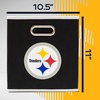image:imageFranklin Sports NFL Storage Bins  Collapsible Cube Container  Basket  NFL Office Bedroom  Living Room  11x11Pittsburgh Steelers