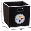 image:imageFranklin Sports NFL Storage Bins  Collapsible Cube Container  Basket  NFL Office Bedroom  Living Room  11x11Pittsburgh Steelers