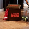 image:imageFranklin Sports NFL Storage Ottoman  Container  Folding Organizer Bins  Office Bedroom  Living Room Decor  14 x 14Cleveland Browns