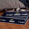 image:imageFranklin Sports NFL Under Bed Storage Bins  Folding Organizer Containers  NFL Team Office Bedroom  Living Room DcorLos Angeles Chargers