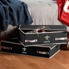 image:imageFranklin Sports NFL Under Bed Storage Bins  Folding Organizer Containers  NFL Team Office Bedroom  Living Room DcorNew Orleans Saints