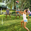 image:imageFranklin Sports Outdoor Volleyball Net Sets  Beach  Backyard Portable Volleyball Net with Poles  Complete Outdoor Volleyball Sets with Net  Volleyball IncludedFamily