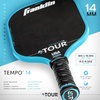 image:imageFranklin Sports Pro Pickleball Paddle Set  FS Tour Series Carbon Fiber Paddle Cover  Eraser  14mm  16mmBlue